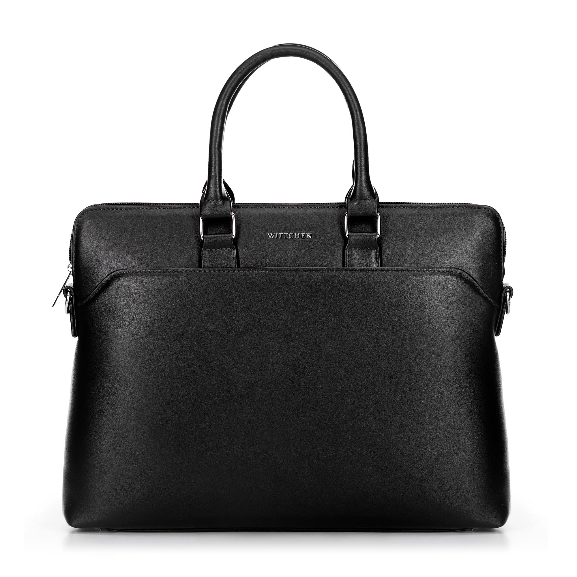 Torba na laptopa 16” z imitacji skóry czarna