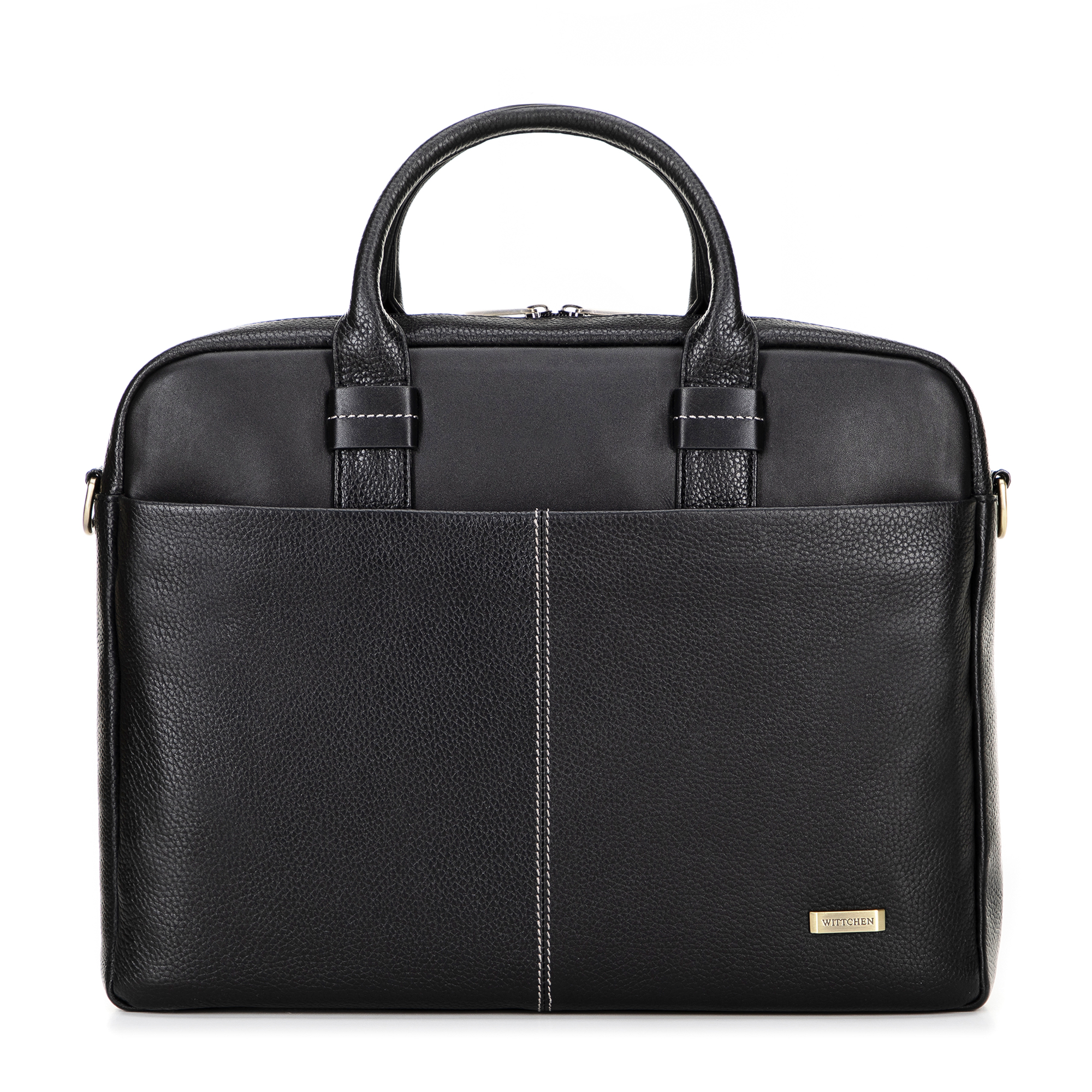Torba na laptopa 16" ze skóry czarna