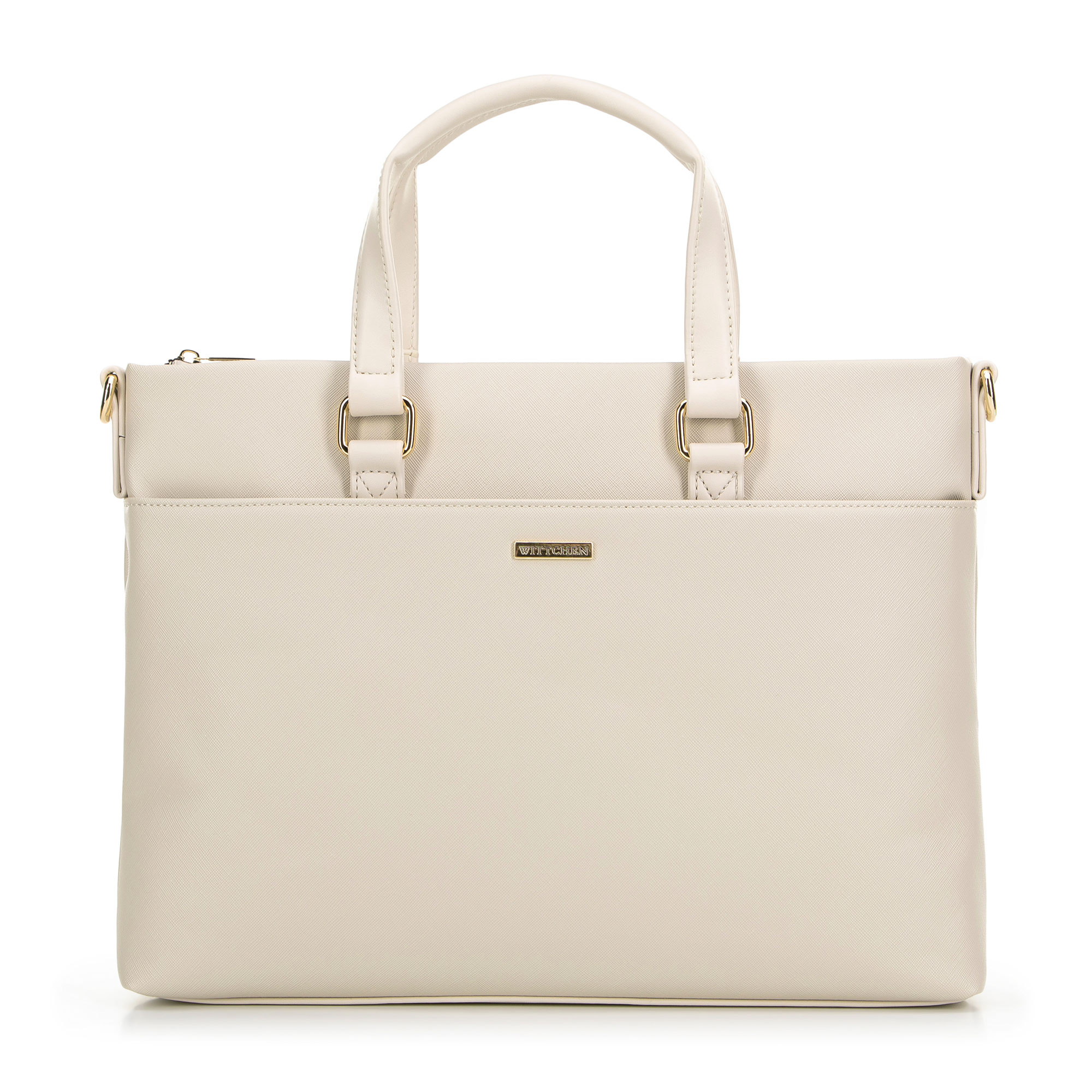 Damska torba na laptopa 13’’ z ekoskóry beżowa