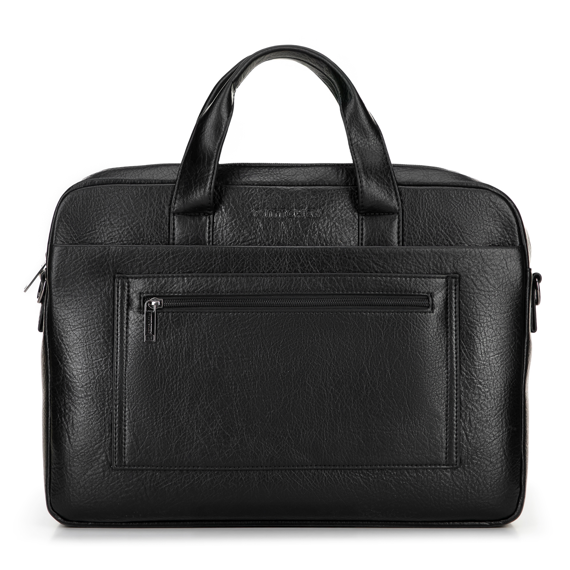 Torba na laptopa 17" z imitacji skóry czarna