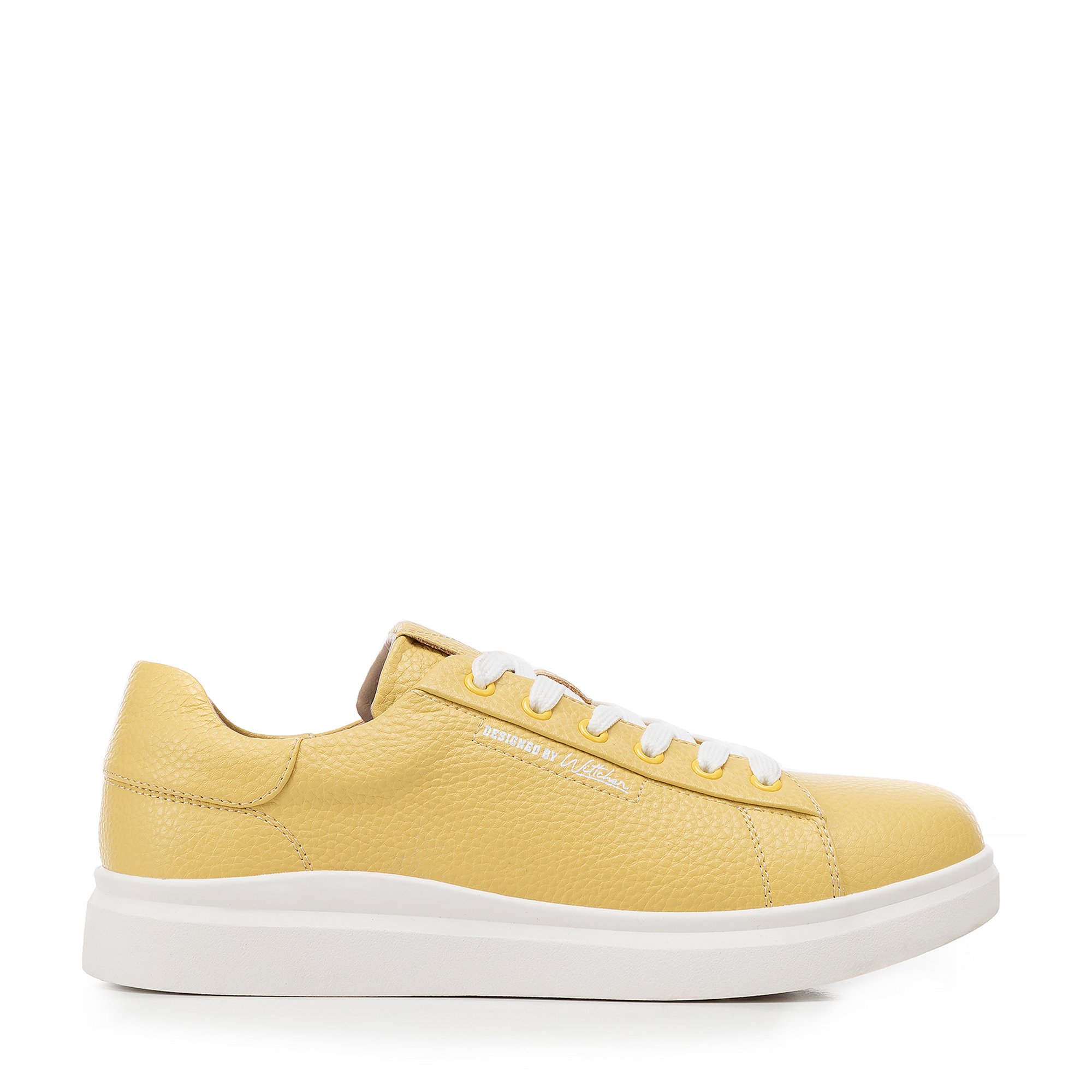 Damskie klasyczne sneakersy na platformie żółte