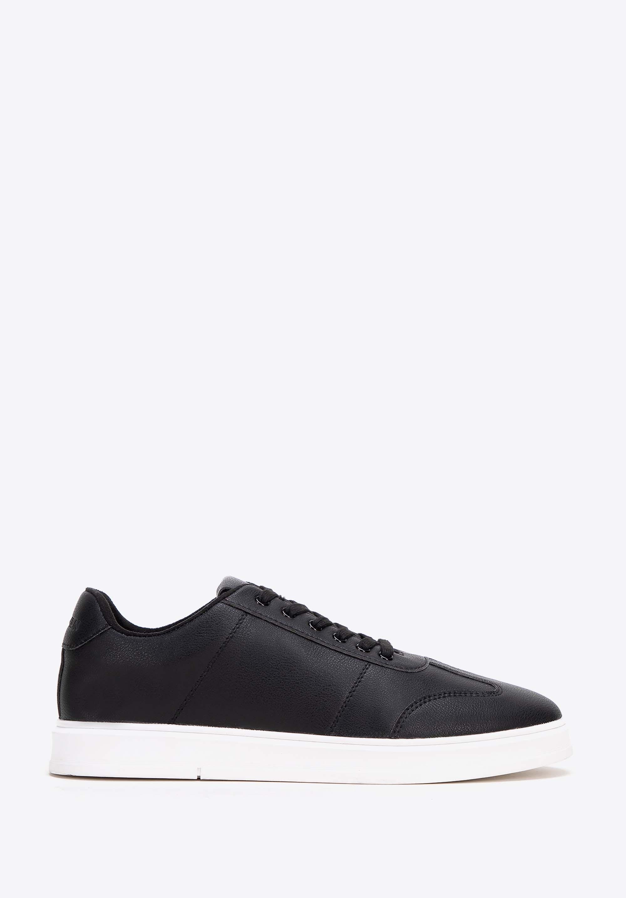 Męskie sneakersy z ekoskóry klasyczne czarne