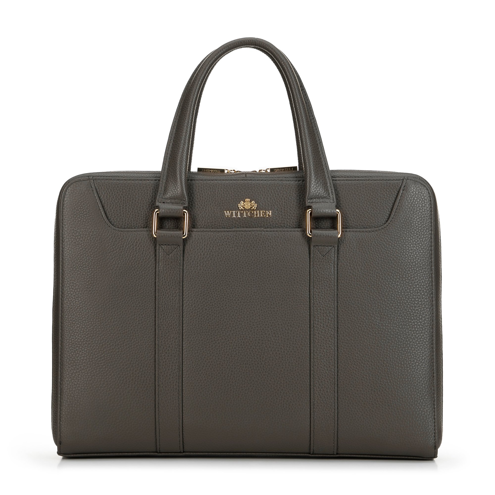 Torba na laptopa 13,3” ze skóry groszkowej taupe