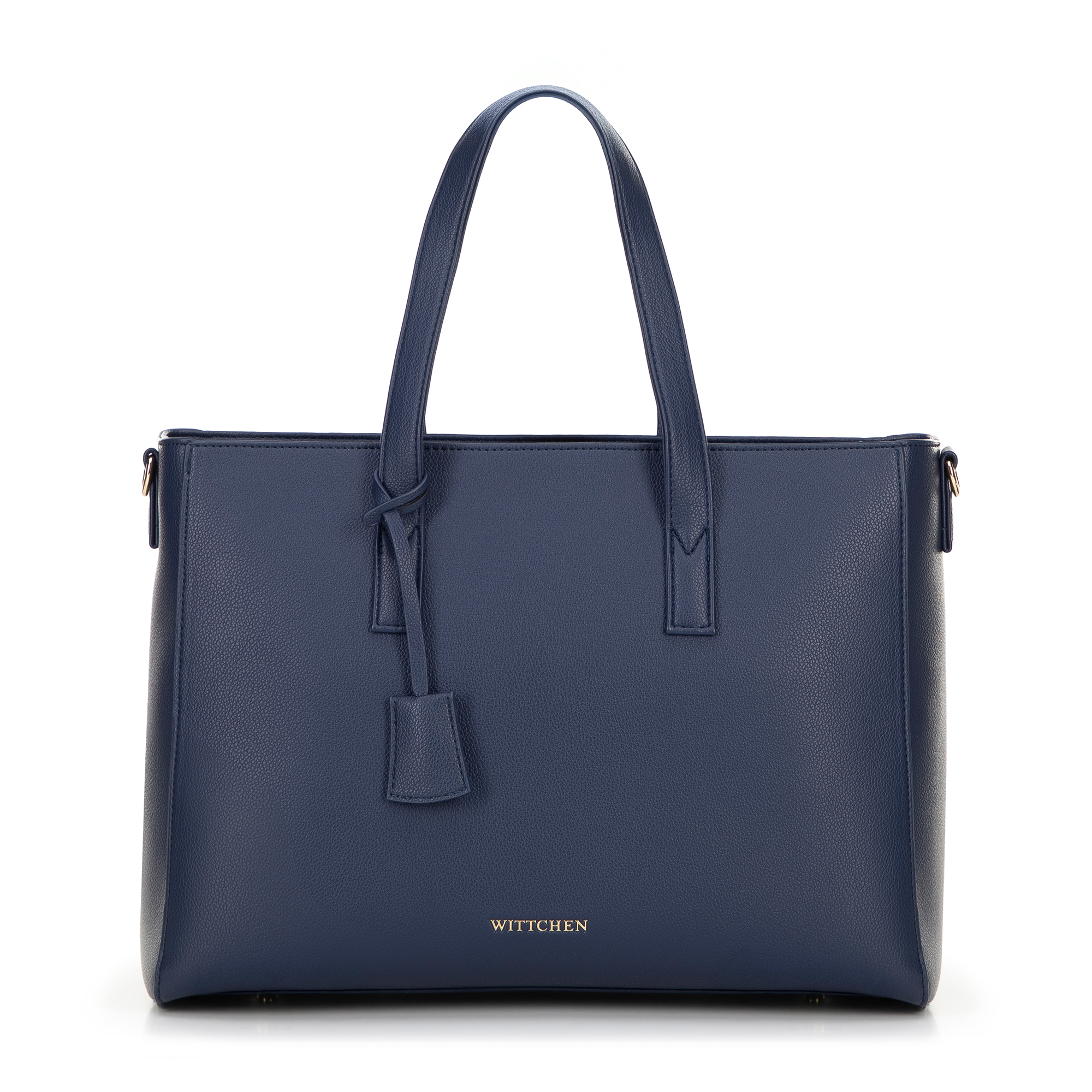 Damska torba na laptopa 16" z imitacji skóry granatowa