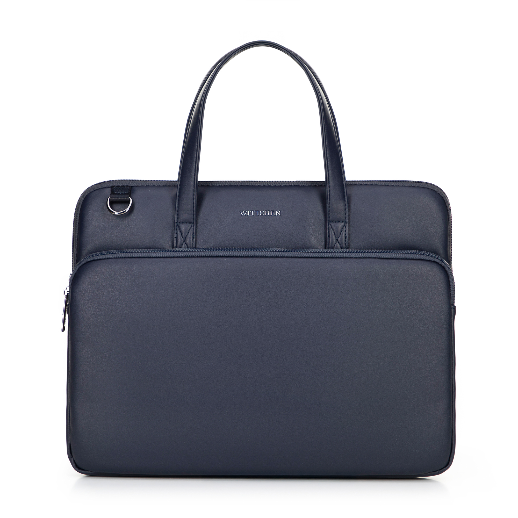 Męska torba na laptopa 16” z imitacji skóry granatowa
