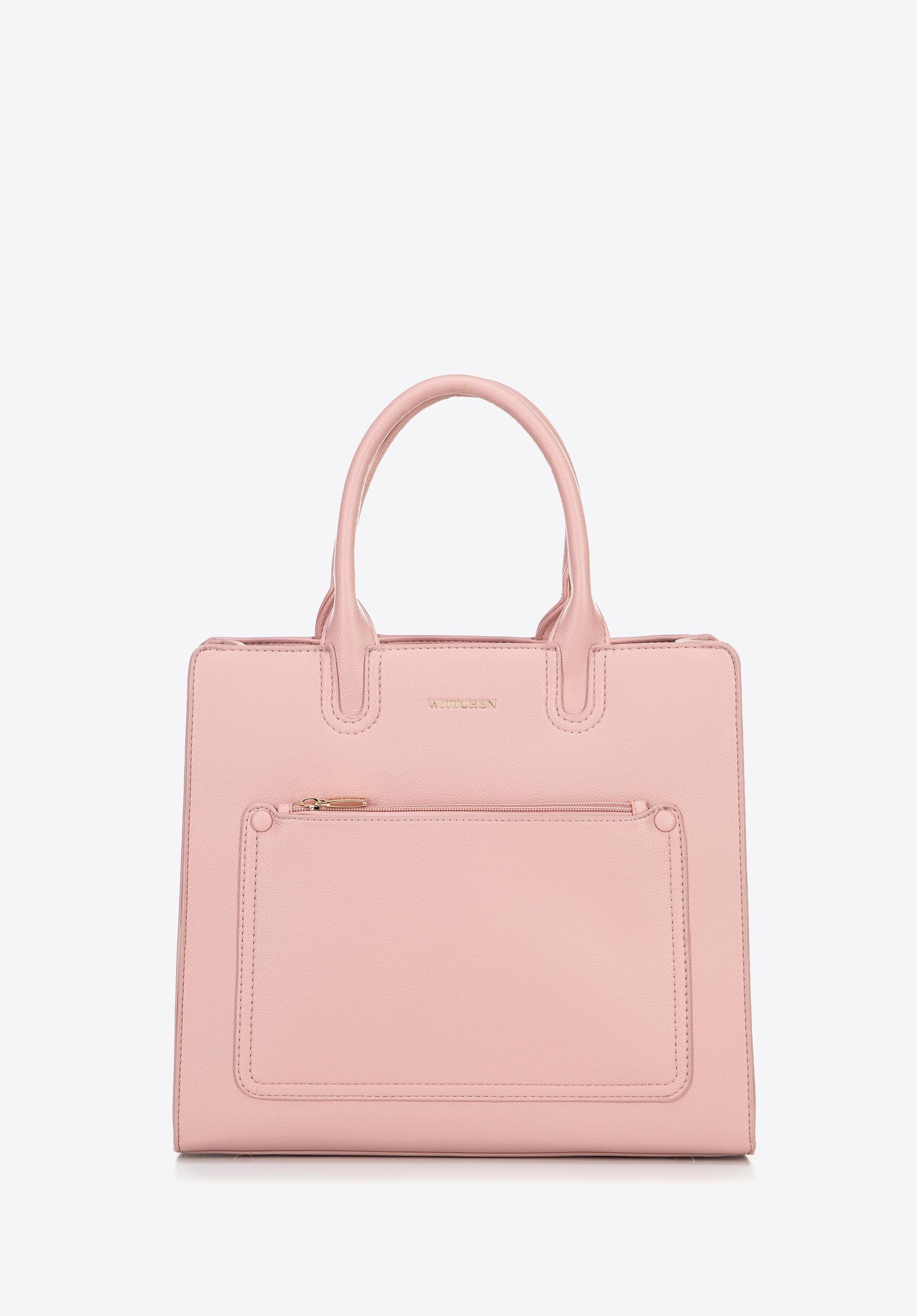 Torba na laptopa 13” z imitacji skóry różowa