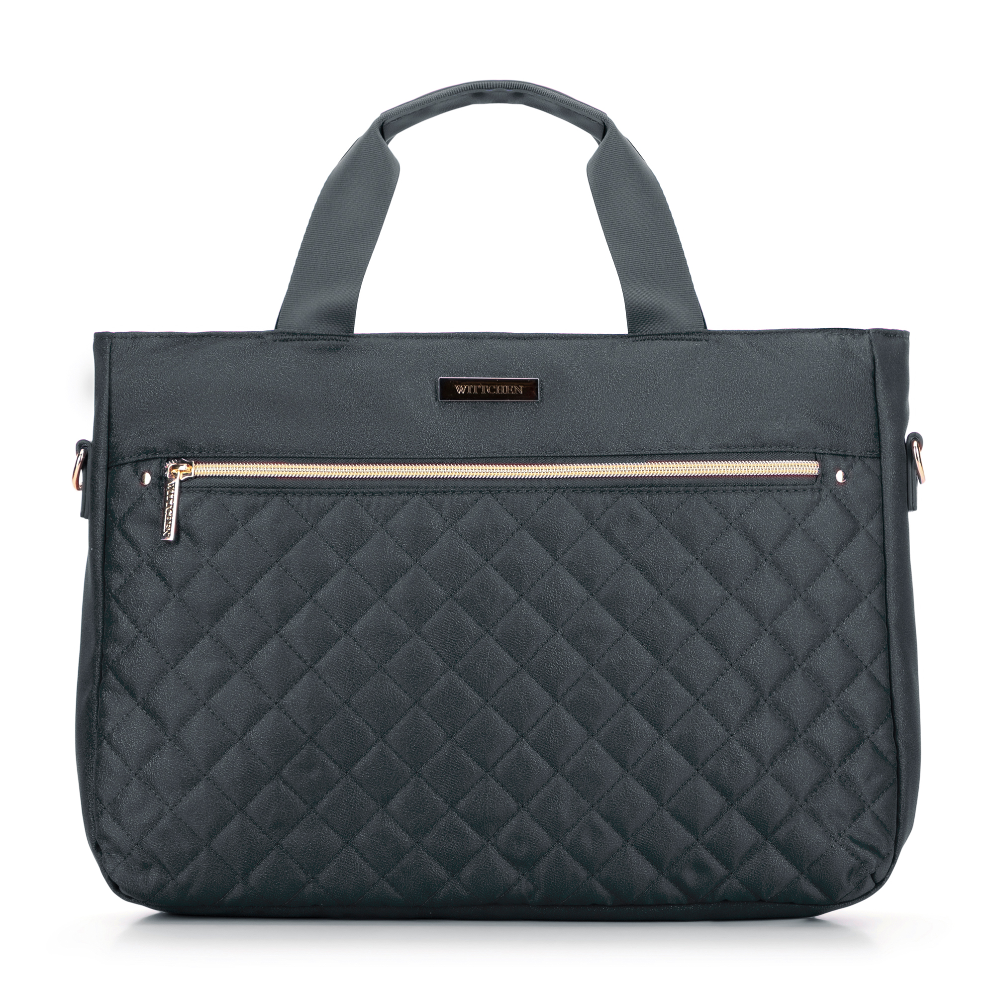 Torba na laptopa 14'' biznesowa z pikowaniem szara