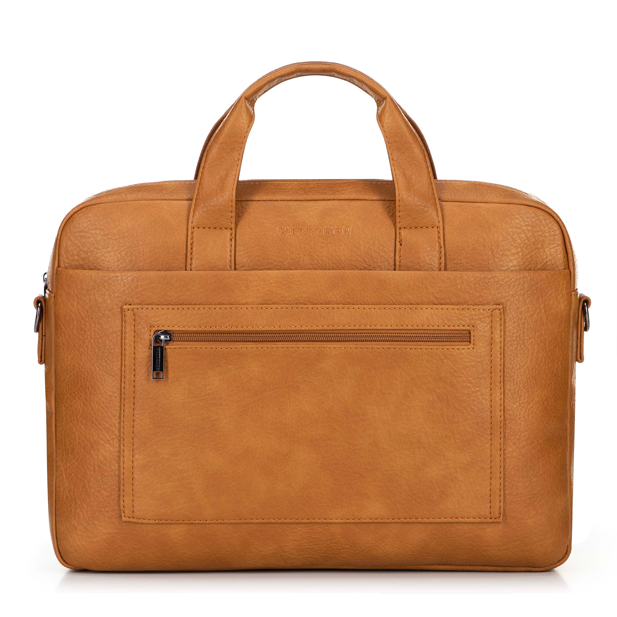 Torba na laptopa 17" z imitacji skóry brązowa
