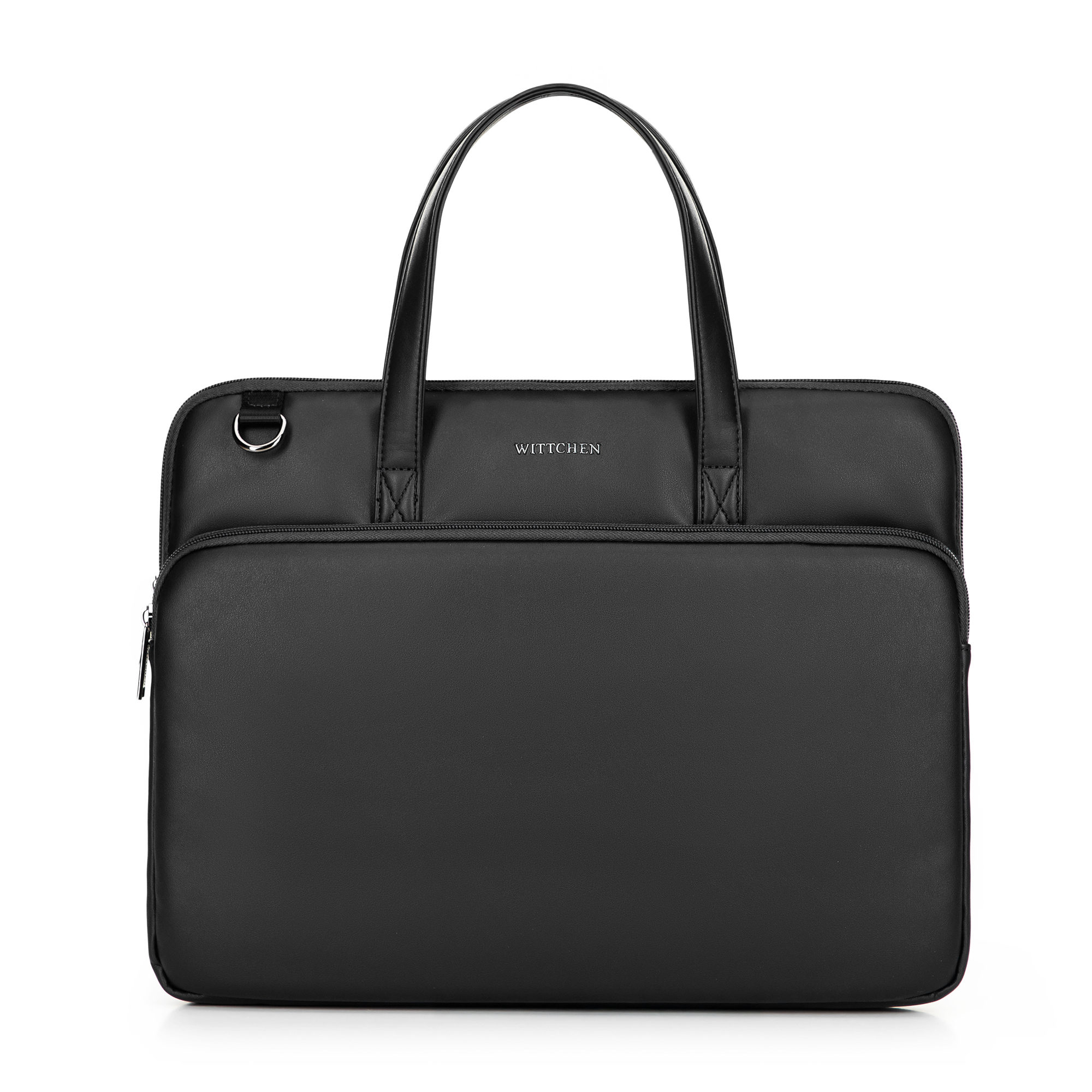 Męska torba na laptopa 16” z imitacji skóry czarna