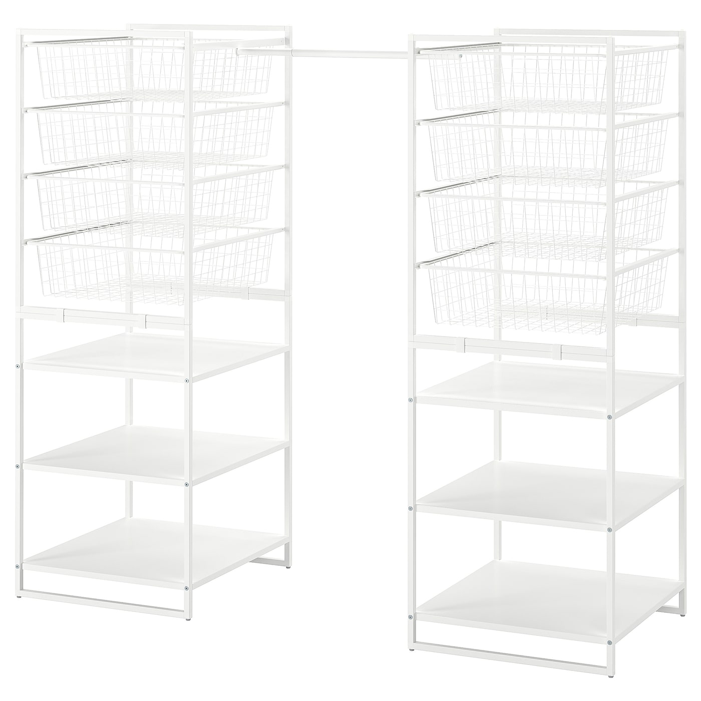 IKEA JONAXEL kombinacja szafy, biały, 142-178x51x139 cm