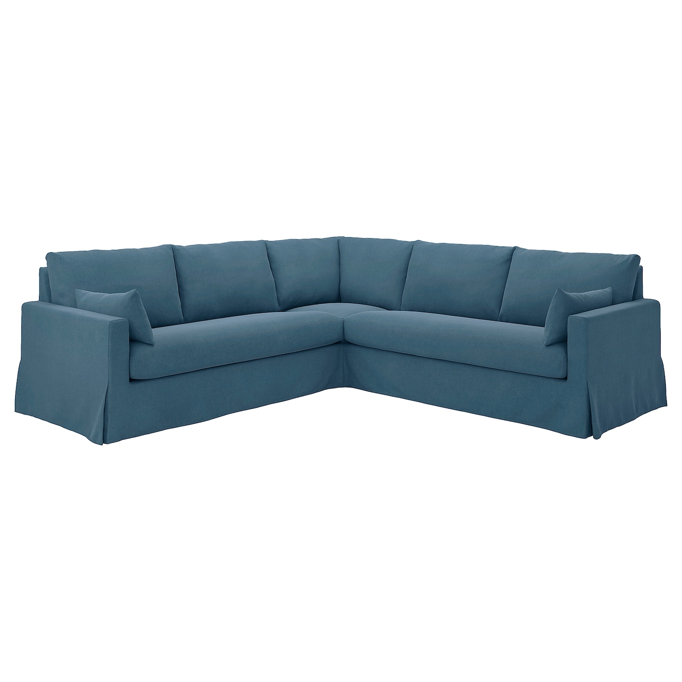 IKEA HYLTARP sofa narożna 4-osobowa, Tallmyra niebieski, Wysokość podłokietnika: 63 cm