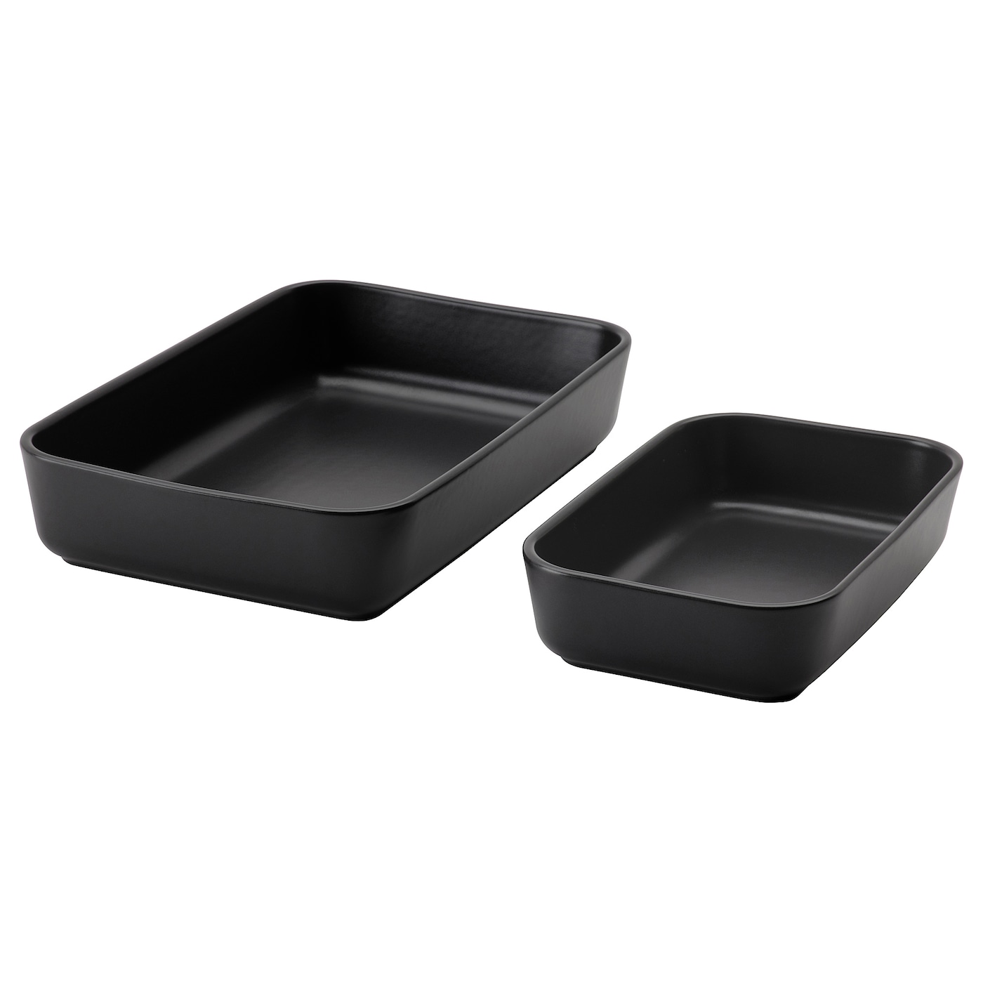 IKEA LYCKAD naczynie żaroodporne, 2 szt, ciemnoszary