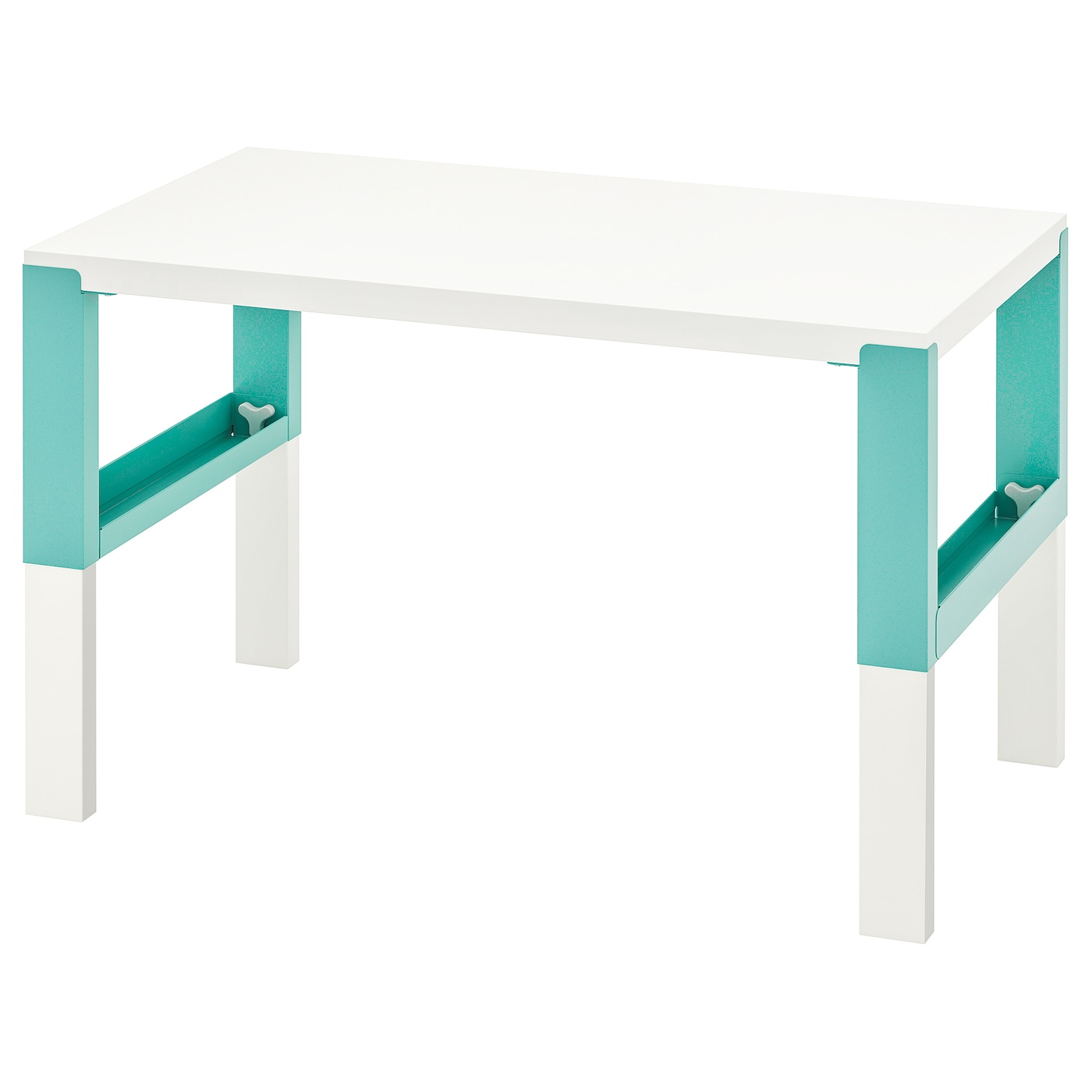 IKEA PÅHL biurko, biały/turkusowy, 96x58 cm