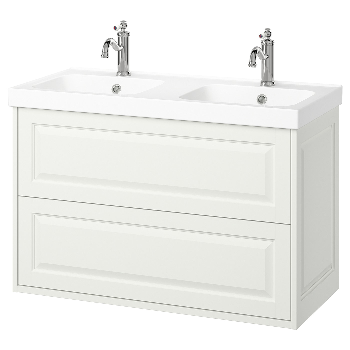 IKEA TÄNNFORSEN / ORRSJÖN szaf umyw z szufladami/umyw/baterie, biały, 102x49x69 cm