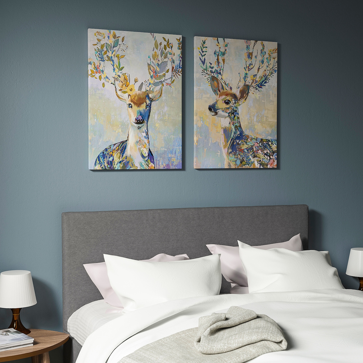 IKEA PJÄTTERYD obraz, kolorowy renifer, 50x70 cm