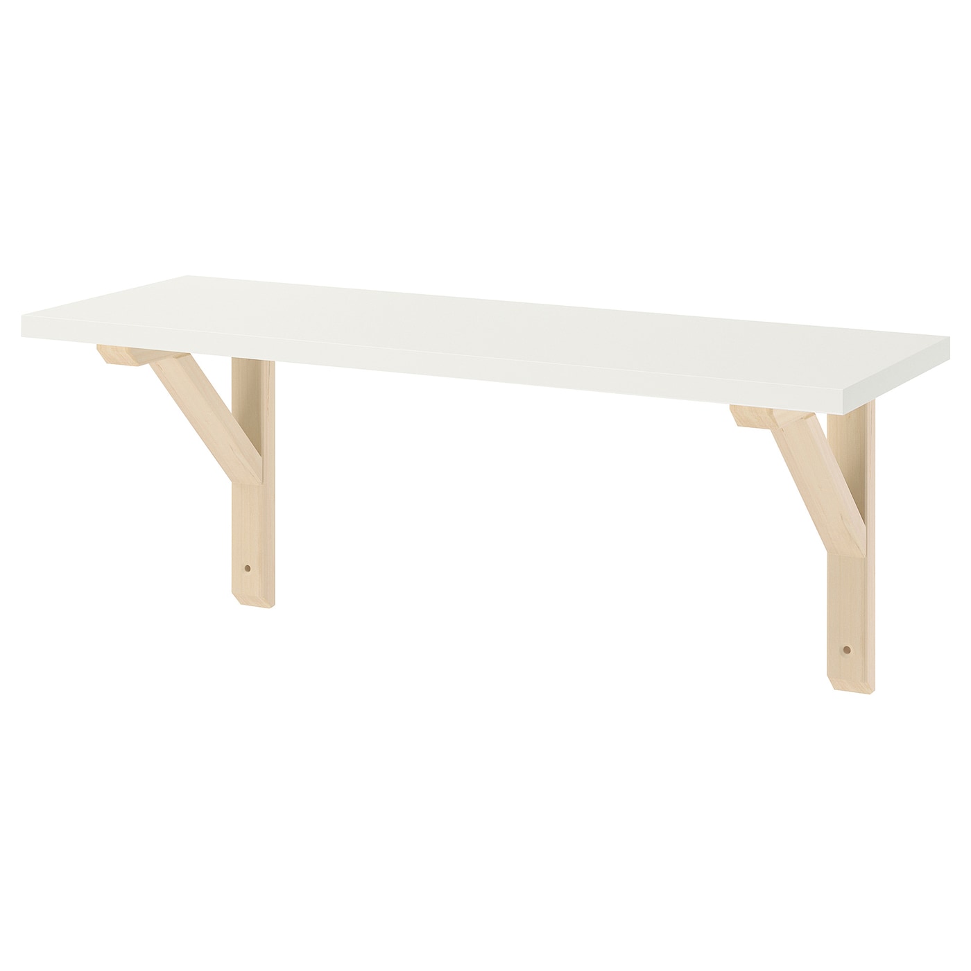 IKEA BURHULT / SANDSHULT półka ścienna, biały/osika, 59x20 cm
