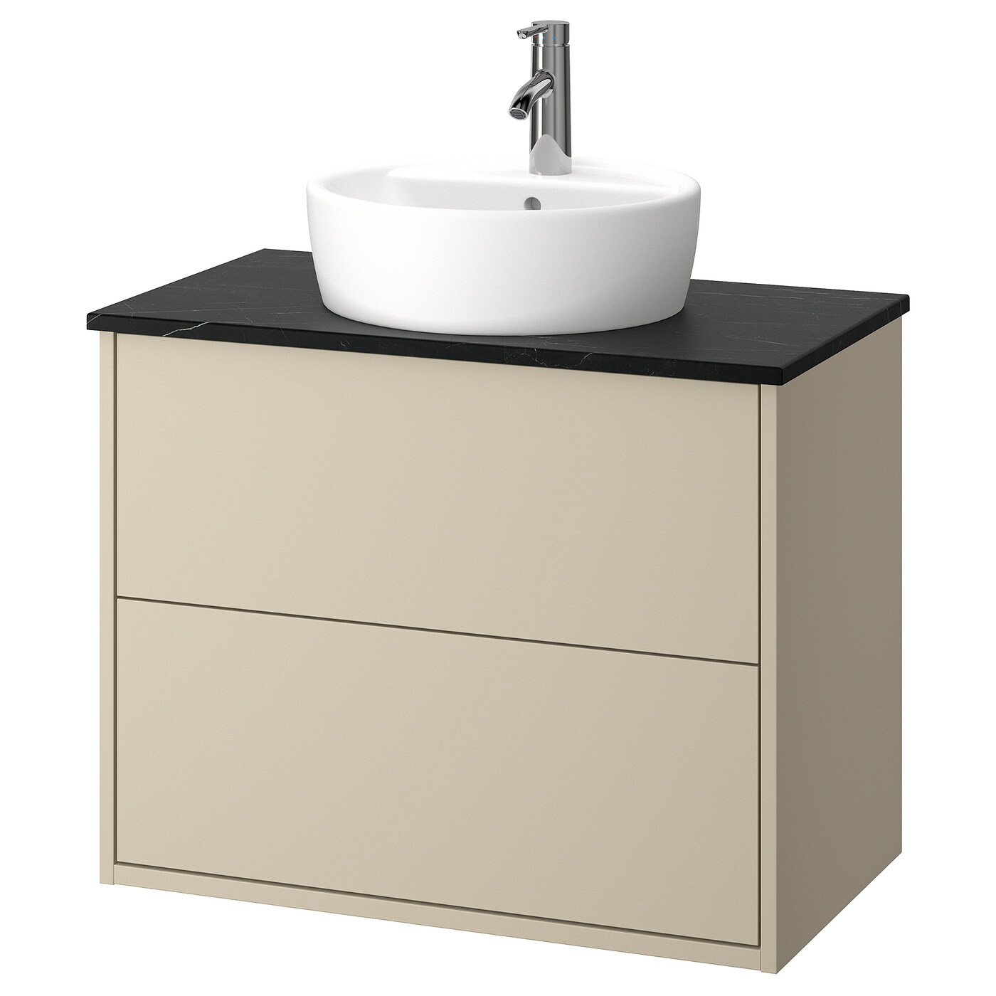 IKEA HAVBÄCK / TÖRNVIKEN szaf umyw z szufladami/umyw/bateria, beżowy, 82x49x79 cm