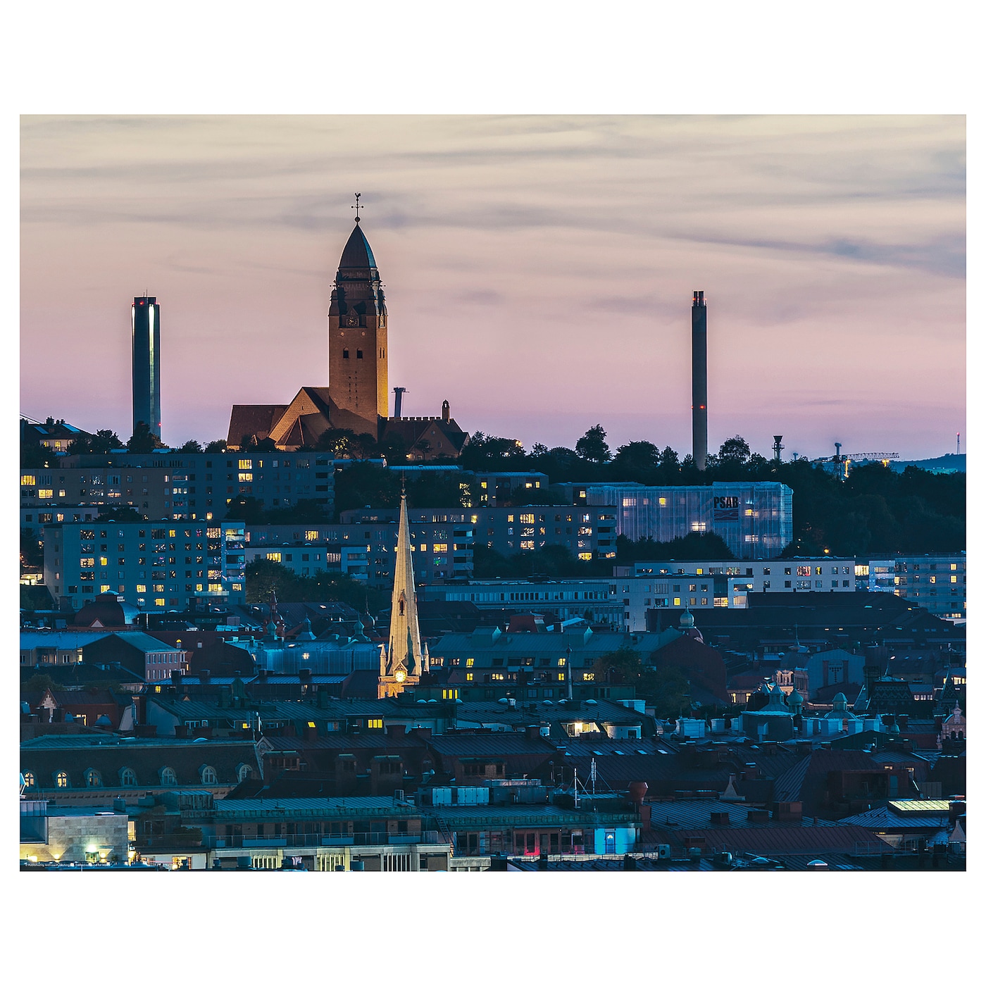 IKEA BILD Plakat, wieże kościelne, Göteborg, 50x40 cm