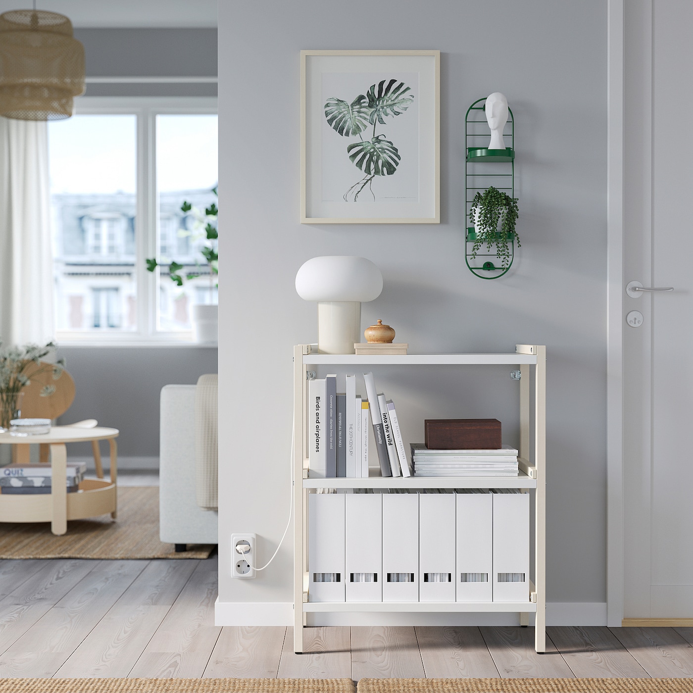 IKEA SKUGGRÖNA podpórka dla roślin, ścienna, ciemnozielony, 54 cm