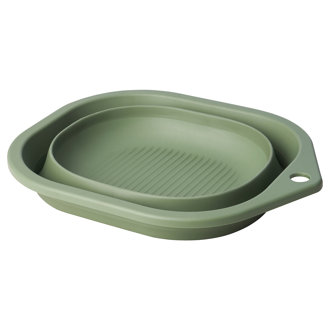 IKEA PEPPRIG miska do prania, składany/zielony, 10 l