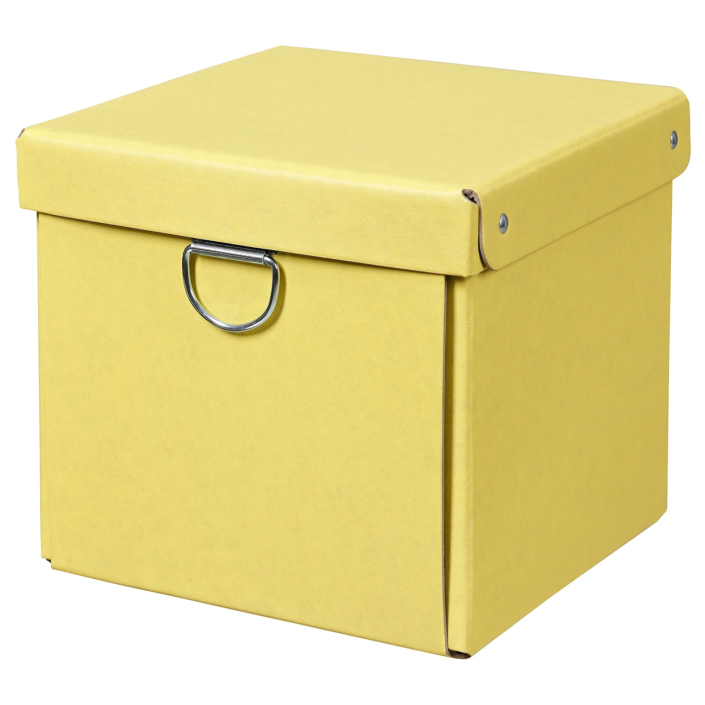 IKEA NIMM pojemnik z pokrywką, żółty, 16.5x16.5x15 cm