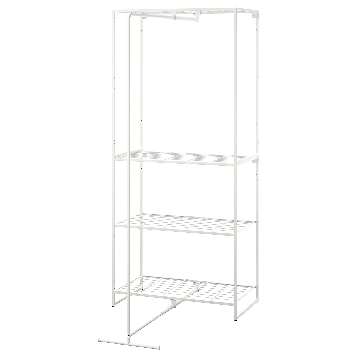 IKEA JOSTEIN regał z suszarką, do wewnątrz/na zewnątrz/drut biały, 81x53/117x180 cm