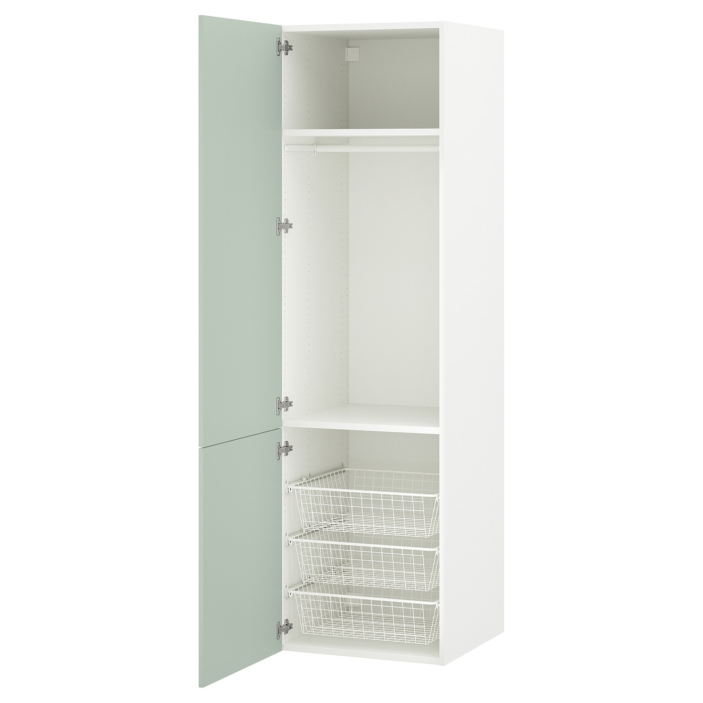 IKEA ENHET regał, biały/blady szarozielony, 60x62x210 cm
