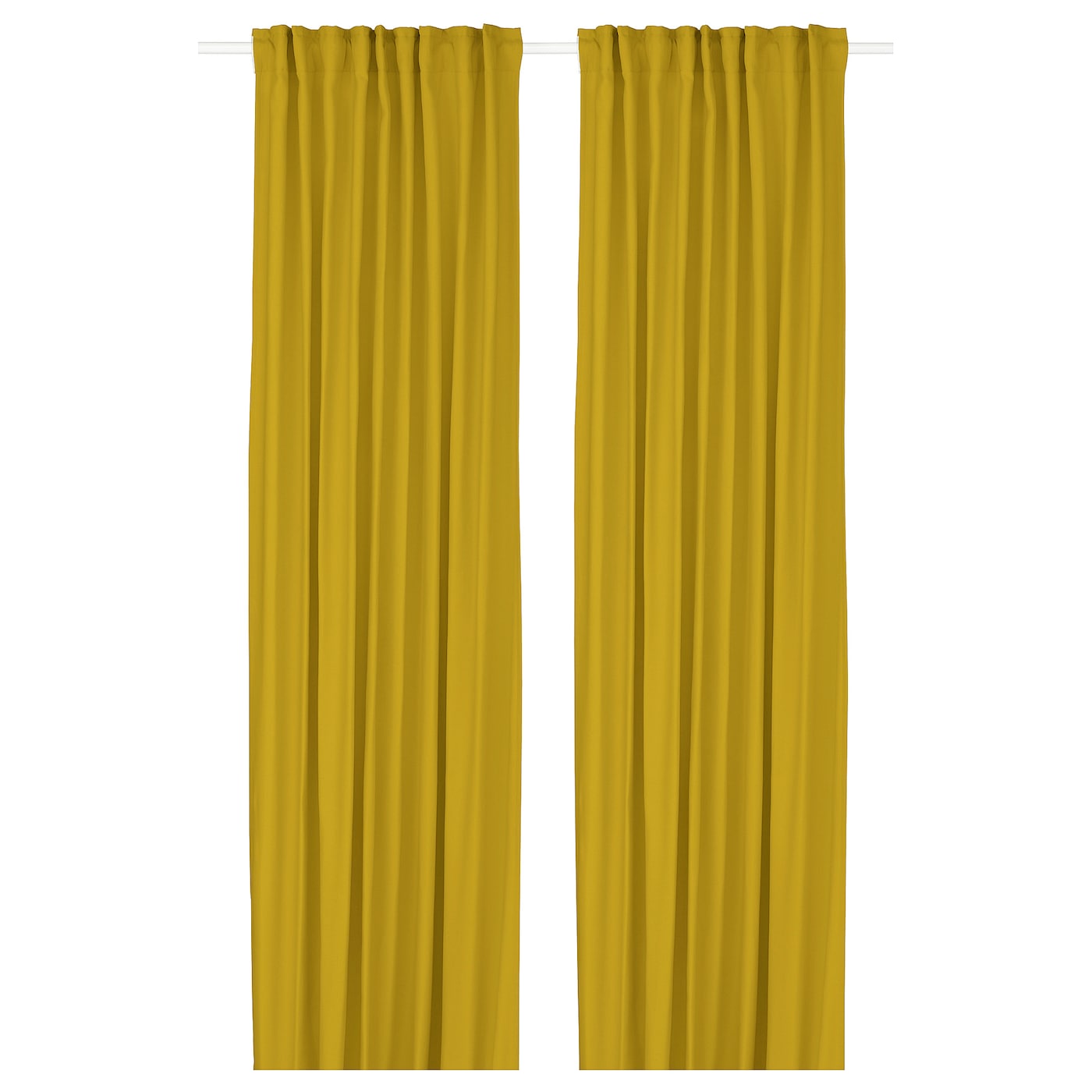 IKEA GINSTMOTT zasłona, 2 szt, żółty/na taśmie, 145x300 cm