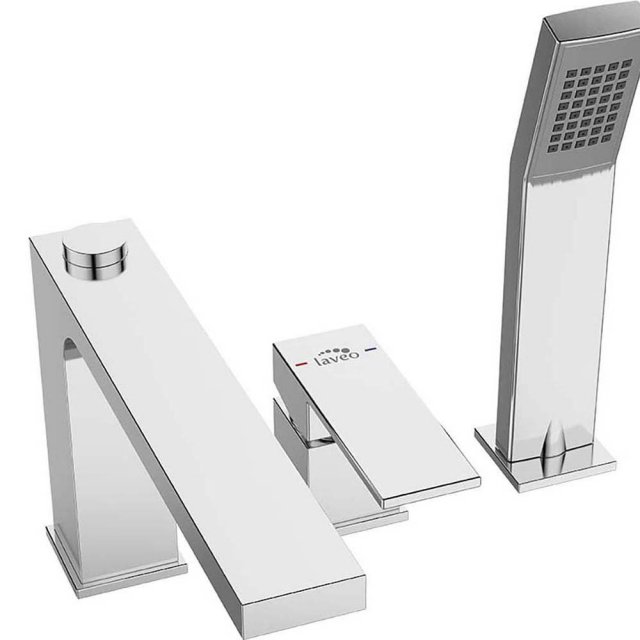 LAVEO Bateria nawannowa KVADRATO 3-otworowa chrom BLQ_013D