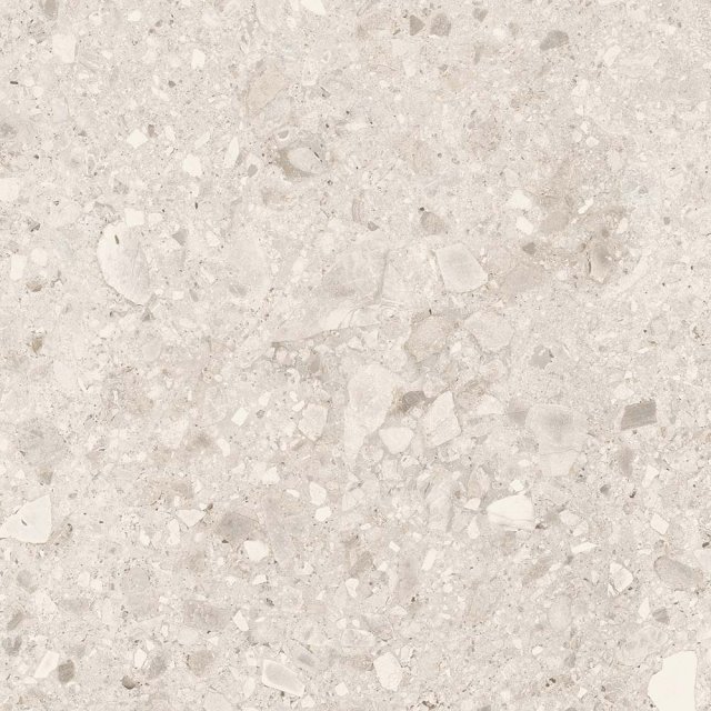 Gres szkliwiony KERMOS TERRAZZO NUOVO white mat 59,8x59,8 gat. II