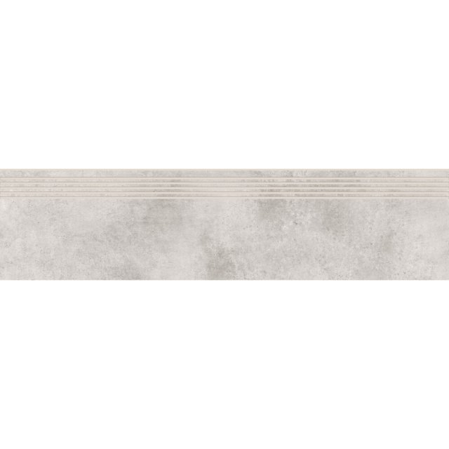 Gres szkliwiony stopnica GENFORD light grey mat 29,8x119,8 gat. I Cer