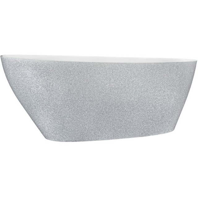 BESCO Wanna wolnostojąca GOYA GLAM XS 142x62 cm srebrna standardowy k