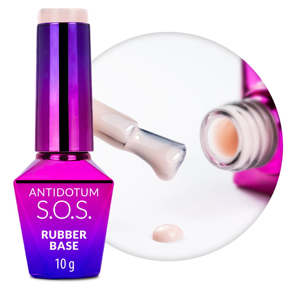 Baza kauczukowa elastyczne paznokcie manicure pedicure do mocowania ozdób S.O.S. Antidotum Molly Nails Fluffy Marshmallow 10g