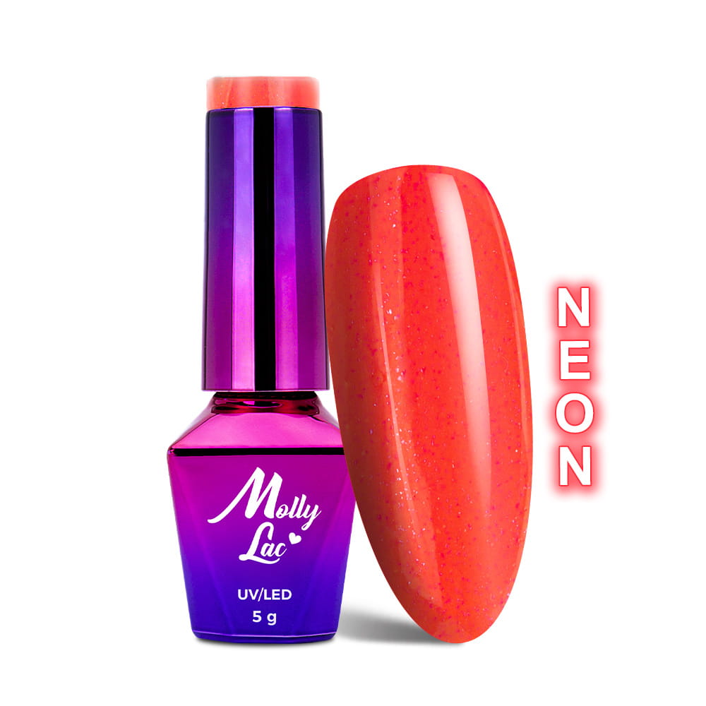 Lakier hybrydowy MollyLac Glowing Time Blush Crush Neon 5 g Nr 230