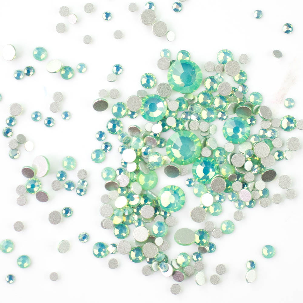 Cyrkonie opal mix Green AB ok.350 szt