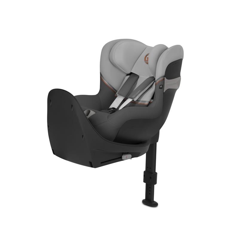 Cybex Sirona S2 i-Size - fotelik samochodowy z bazą dla dzieci o wzroście od 61 do 105 cm, do 18 kg wagi-Lava Grey