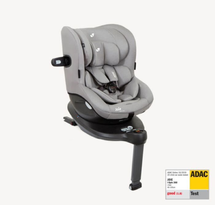 Joie i-Spin 360 Isofix - fotelik samochodowy od urodzenia do 105cm wzrostu lub 18 kg wagi do ok. 4 lat-Gray Flannel