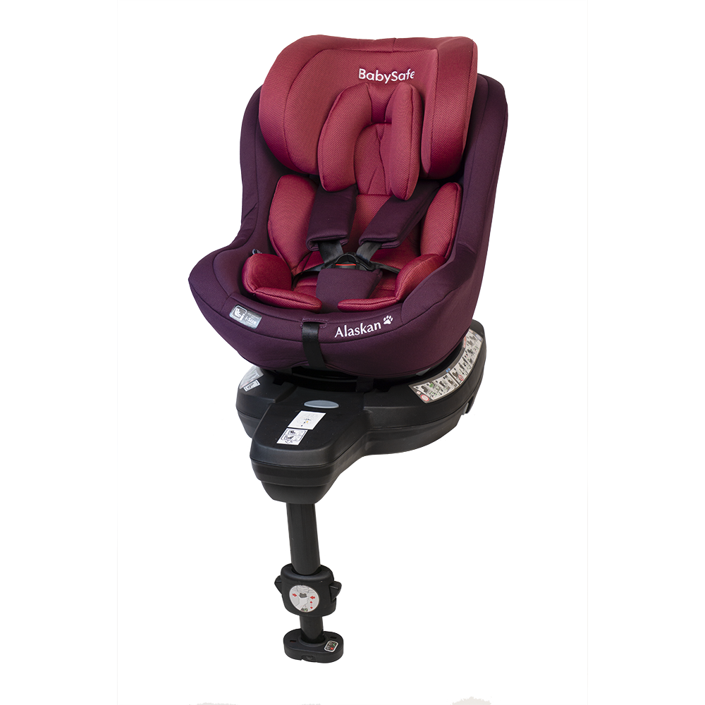 BabySafe Alaskan - fotelik obrotowy od urodzenia do 105 cm wzrostu-Różowo-Fioletowy