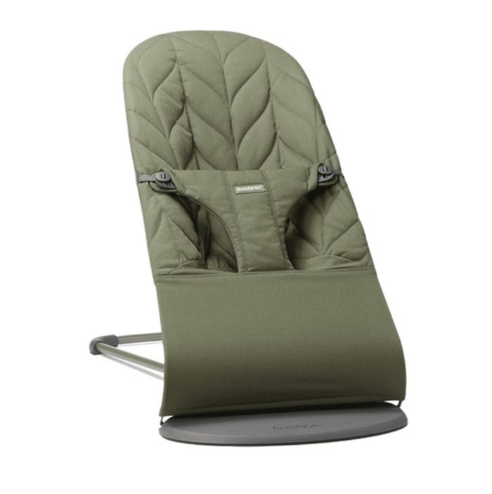 BabyBjorn Leżaczek Bliss -Woven Petal Quilit Ciemnozielony