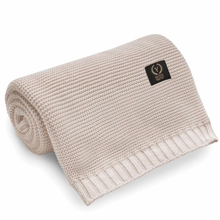 Yosoy Kocyk FRENCH bambus-bawełna - 100 x 80 cm-White Pearl