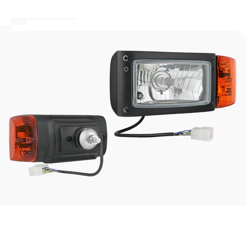 Reflektor przedni typu H4 przewód i złączem AMP lewy 12V REPR2.42750 Wesem