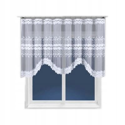 Firanka żakardowa 648107 wys120x250cm biały - elegancka i praktyczna