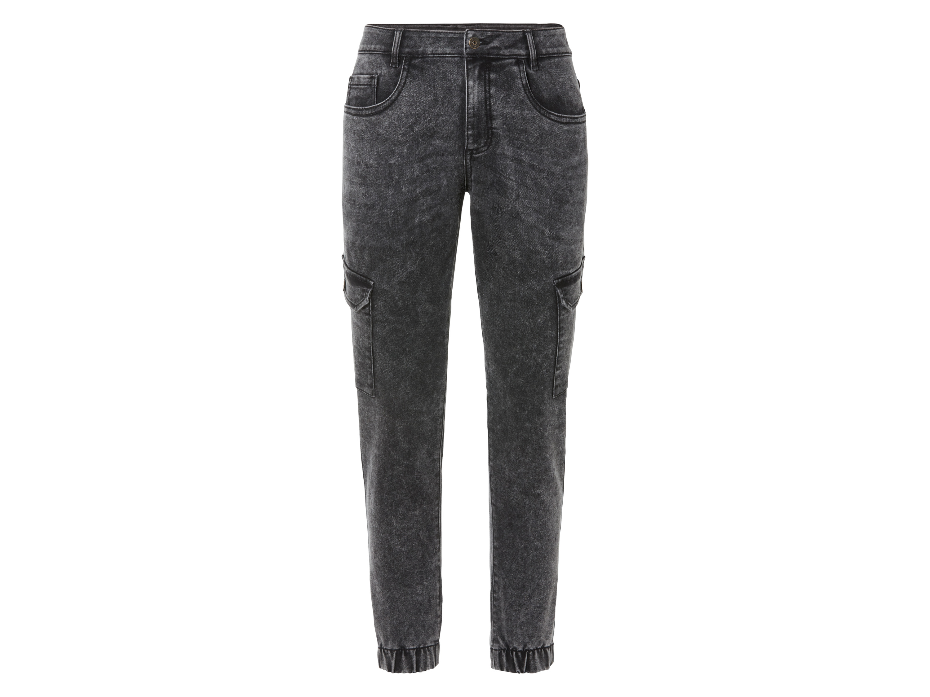 Livergy Joggery jeansowe męskie, Comfort Fit Szary, 48