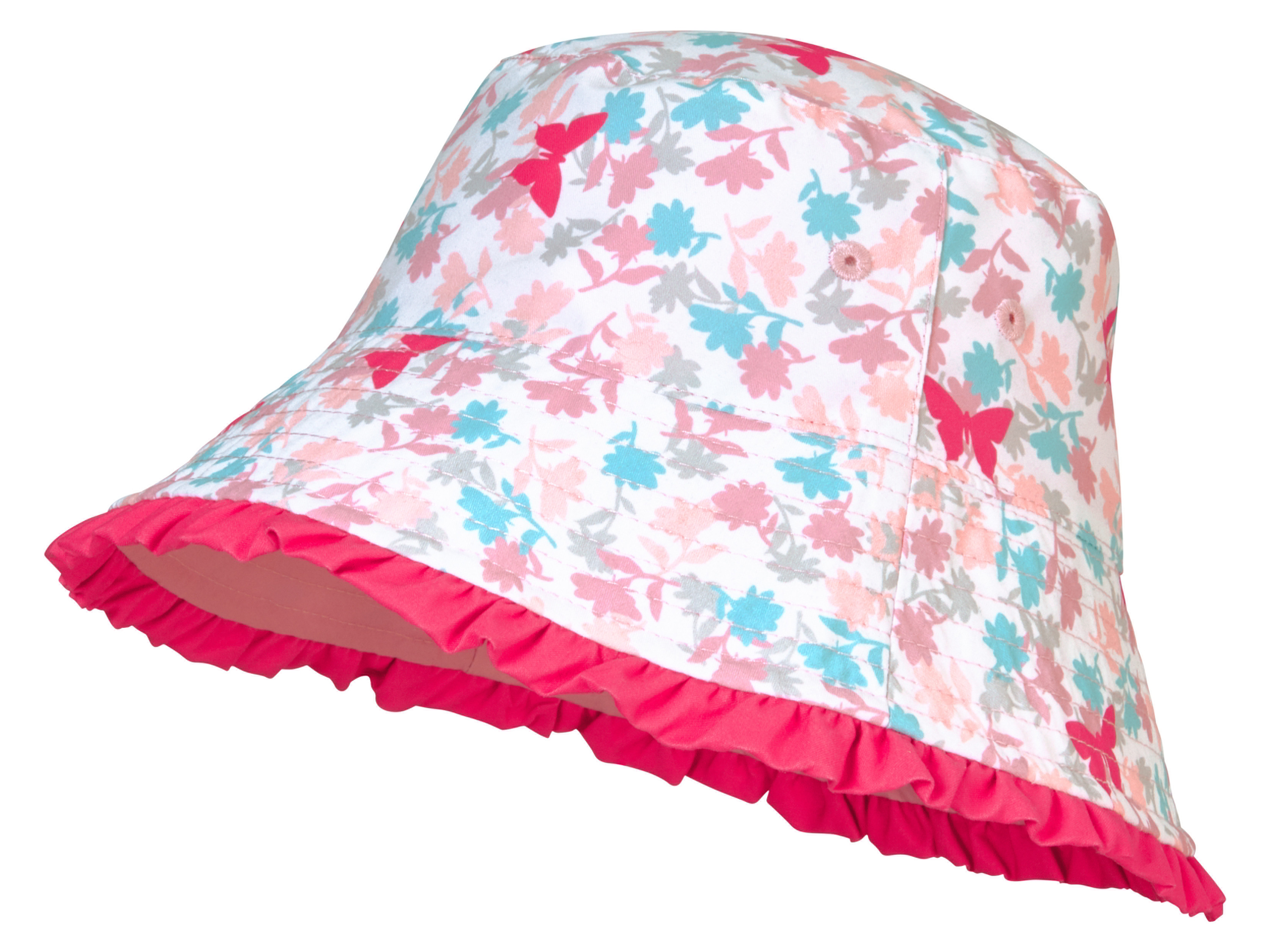 Playshoes Dwustronna czapka dziecięca, UV 50+ Motyle, 52-53