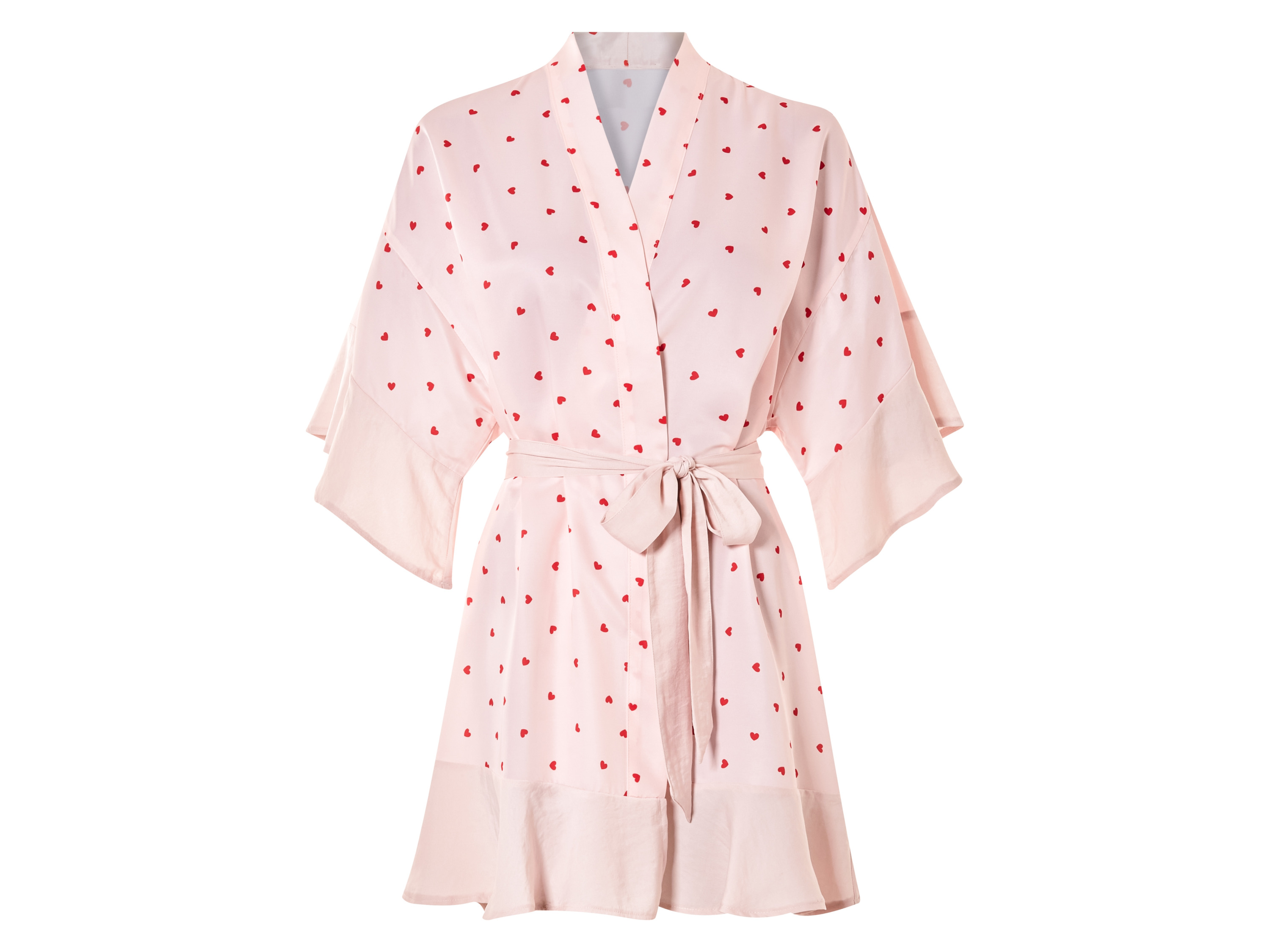 esmara Satynowe kimono damskie Różowy, S 36/38