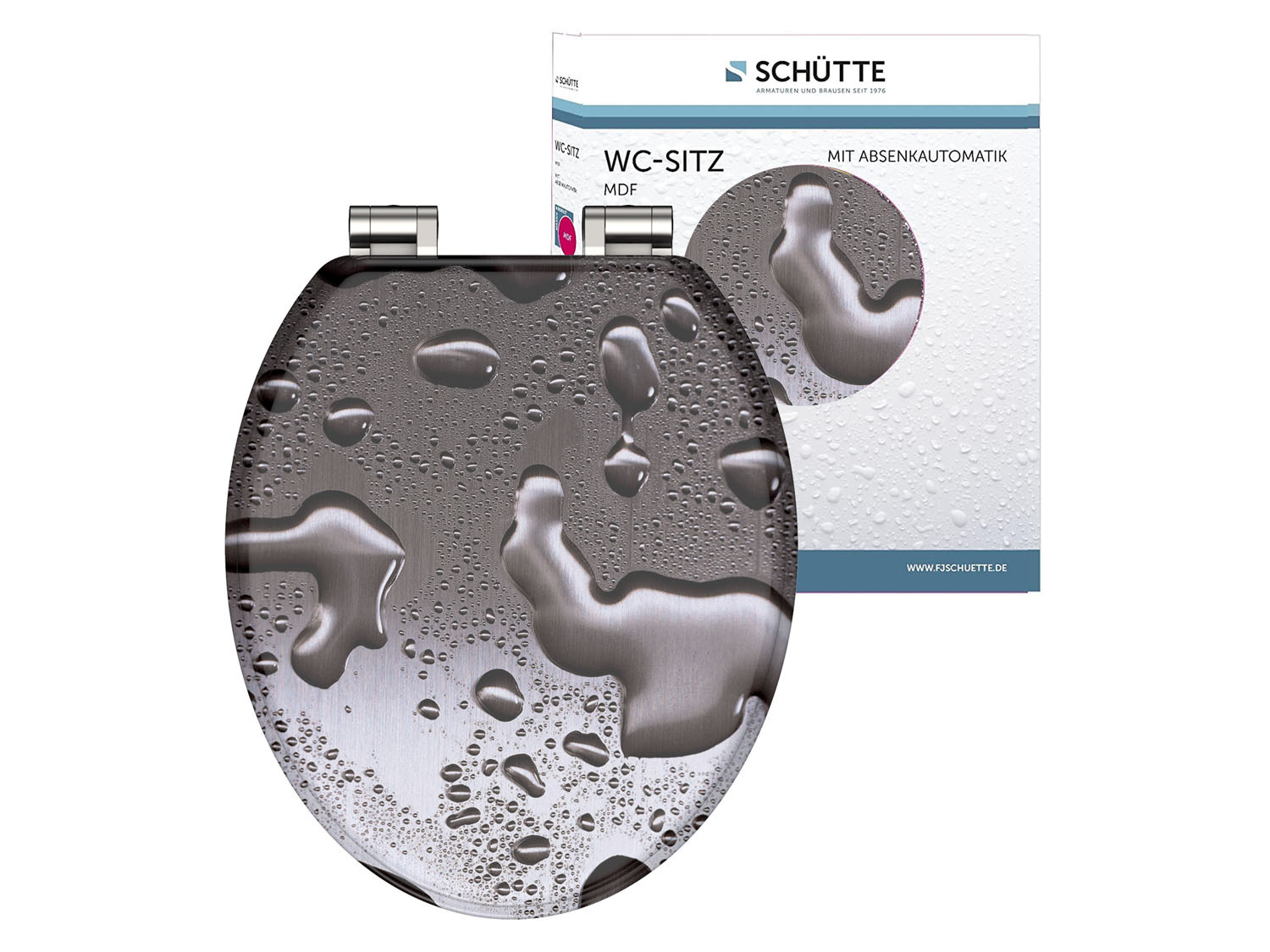 Schütte Deska sedesowa MDF z funkcją cichego opadania Krople