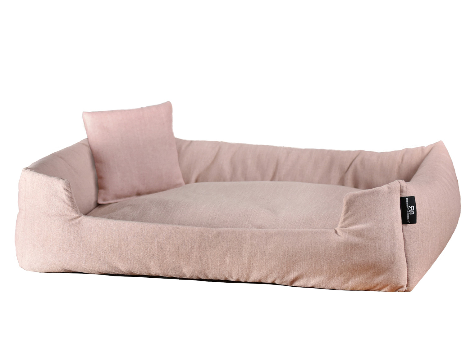 Rohrschneider Legowisko dla psa, przytulna sofa Blue, z butelek PET z recyklingu M, Różowy