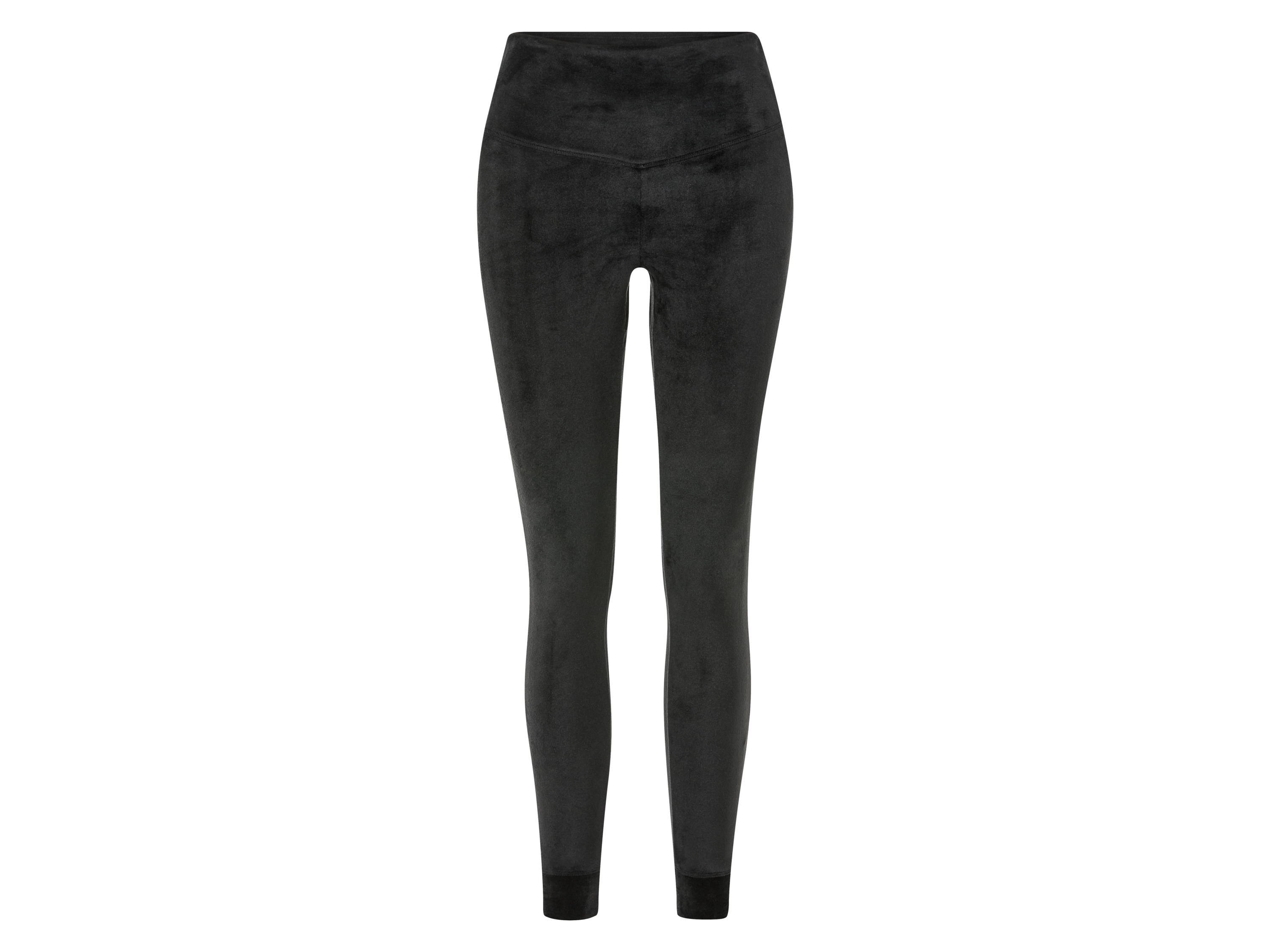 esmara Legginsy damskie z miękkiego weluru XS 32/34, Czarny