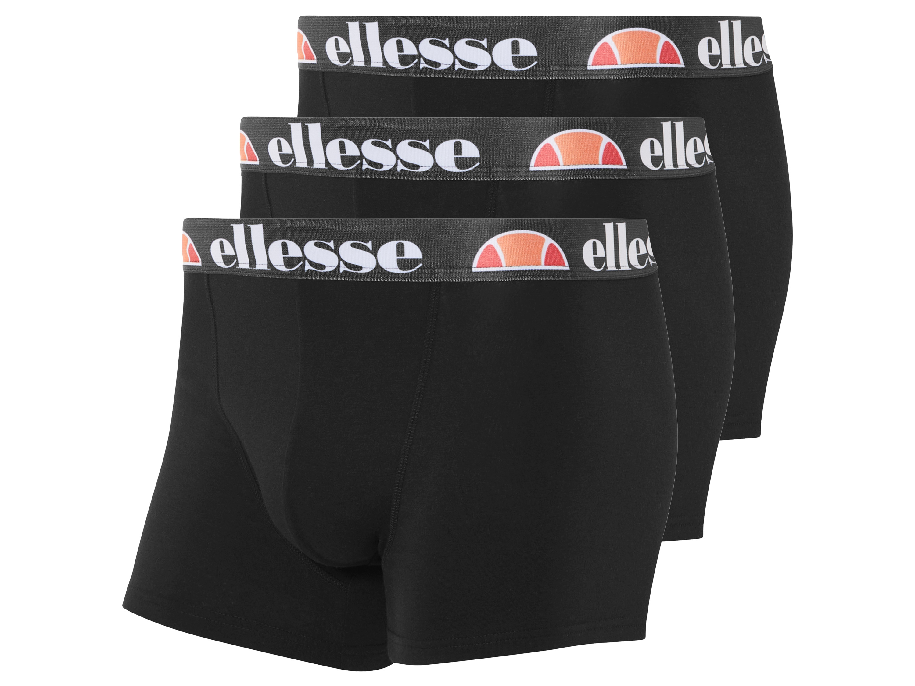 Ellesse Majtki bokserki męskie, 3 pary Czarny, S