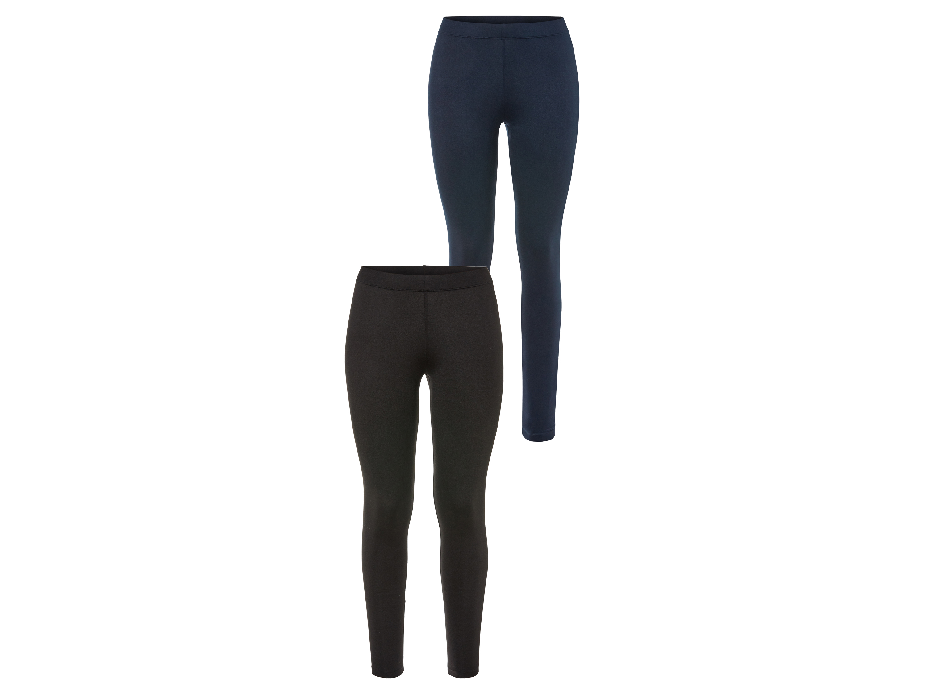 esmara Legginsy damskie, 2 pary XS 32/34, Czarny/ciemnoniebieski
